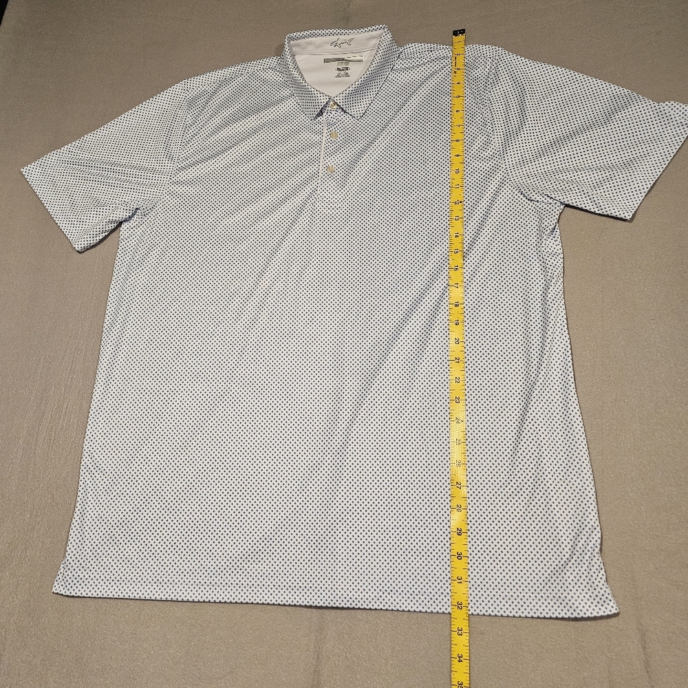 Greg Norman Men's Blue Patterned Polo Shirt Size XXL - Picture 4 of 7